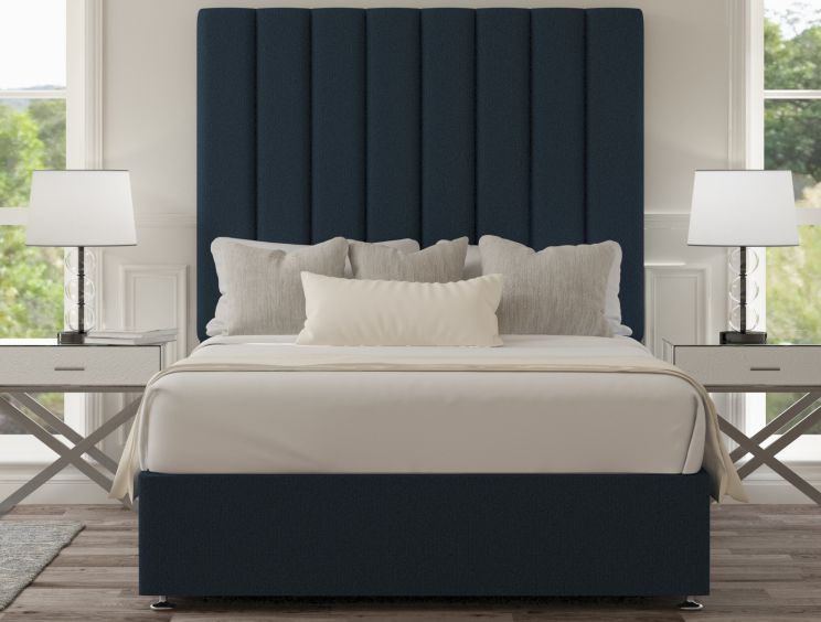Esme Classic Non Storage Arran Cyan Super King Size Base and Headboard