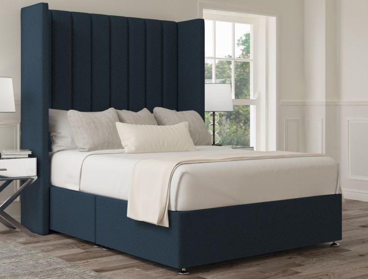 Lola Classic Non Storage Arran Cyan Super King Size Base and Headboard
