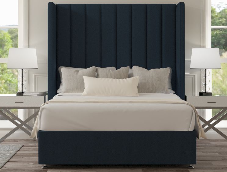 Lola Classic Non Storage Arran Cyan Super King Size Base and Headboard