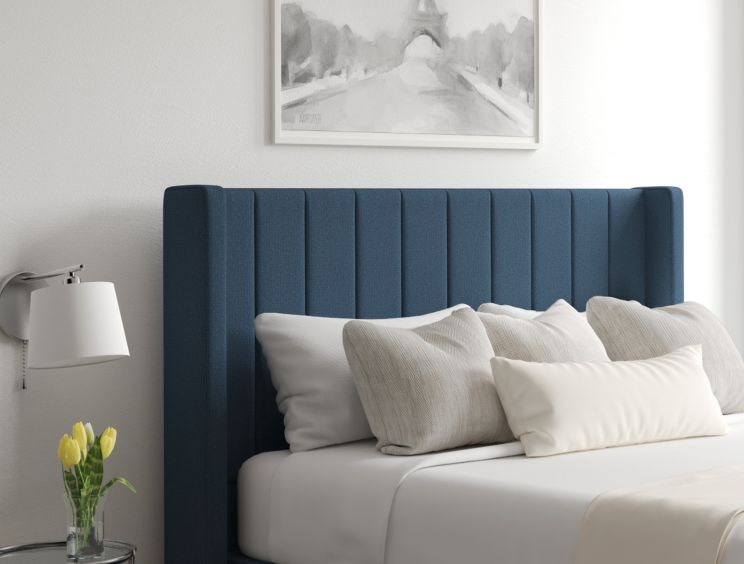 Aurelia Ottoman King Size Arran Cyan Headboard & Base