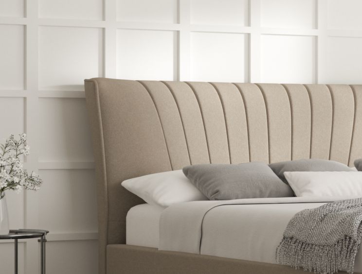 Melbury Upholstered Bed Frame - Super King Size Bed Frame Only - Arran Natural
