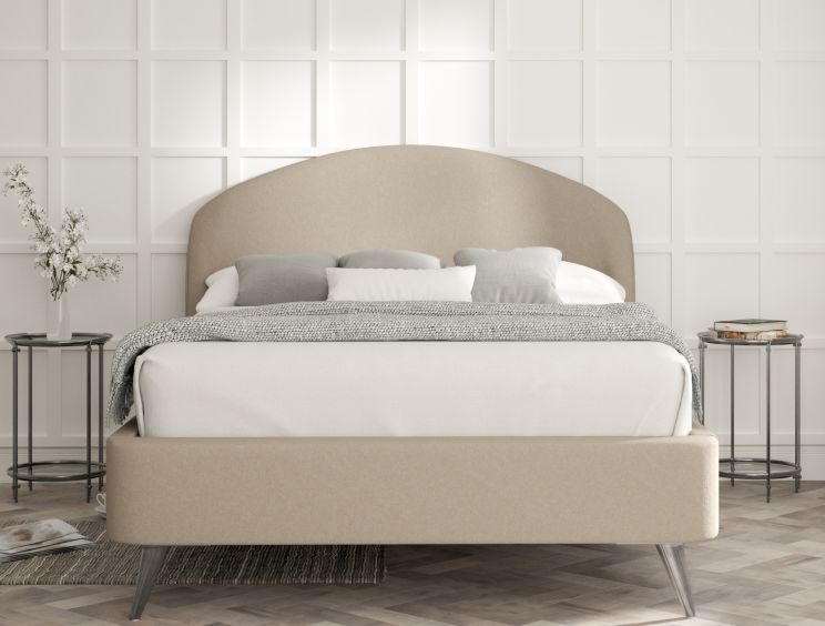 Eclipse Upholstered Bed Frame - Single Bed Frame Only - Arran Natural