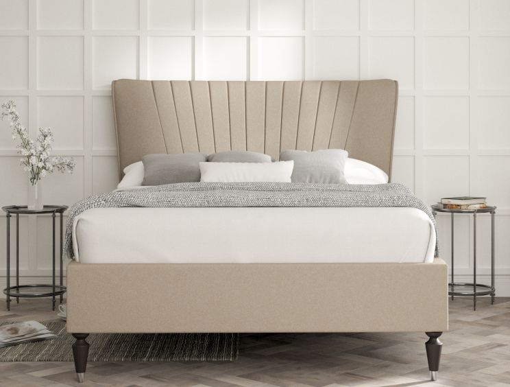 Melbury Upholstered Bed Frame - Single Bed Frame Only - Arran Natural
