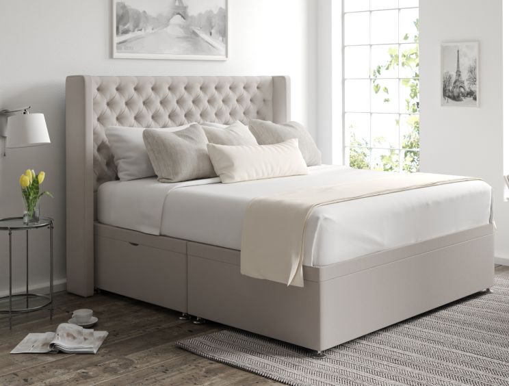 Bella Ottoman Double Arran Natural Headboard & Base