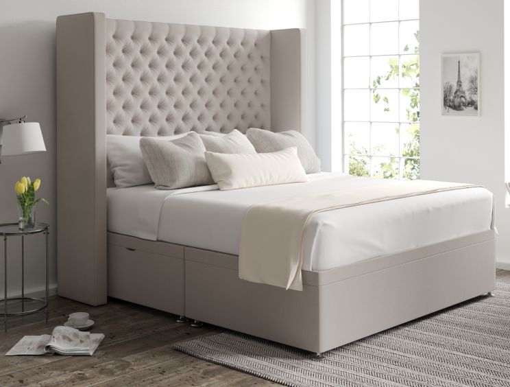 Emma Ottoman Super King Size Arran Natural Headboard & Base
