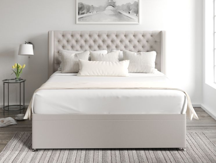 Bella Ottoman King Size Arran Natural Headboard & Base