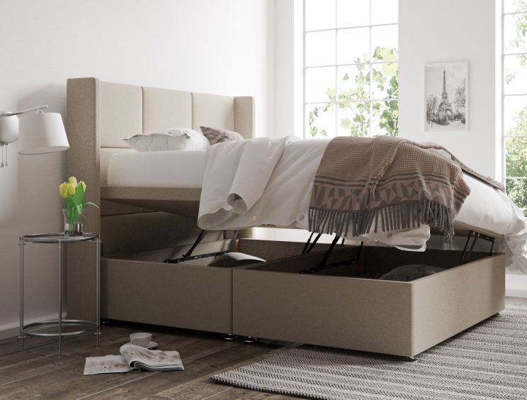 Jane Ottoman Double Arran Natural Headboard & Base Only