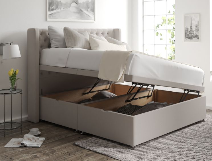 Bella Ottoman Double Arran Natural Headboard & Base