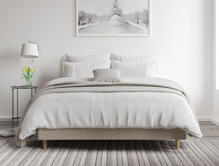 Classic Shallow Upholstered Arran Natural Double Base Only