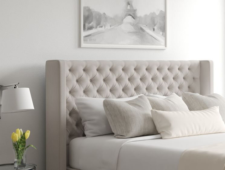 Bella Ottoman King Size Arran Natural Headboard & Base