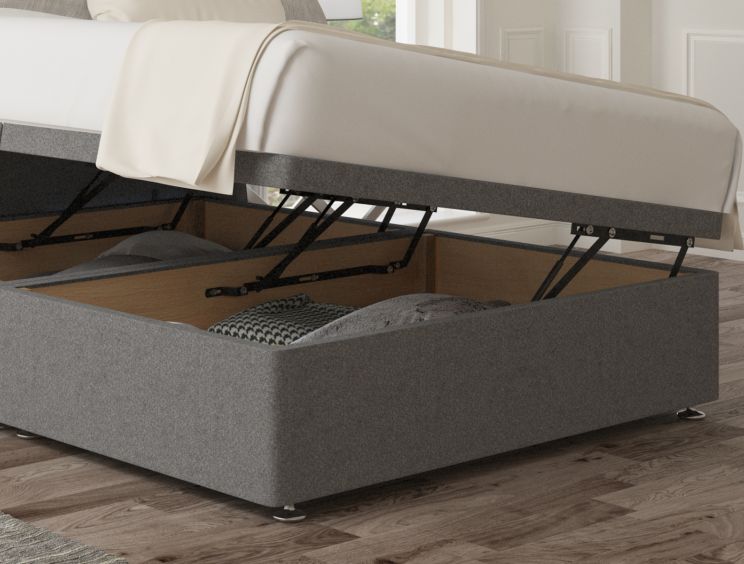 Mabel Ottoman King Size Arran Pebble Headboard & Base