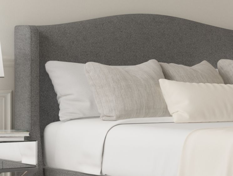 Mabel Ottoman King Size Arran Pebble Headboard & Base