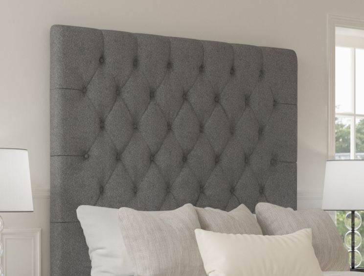 Sephora Arran Pebble Upholstered Floor Standing Double Size Headboard