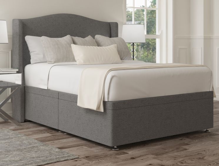 Mabel Ottoman Super King Size Arran Pebble Headboard & Base