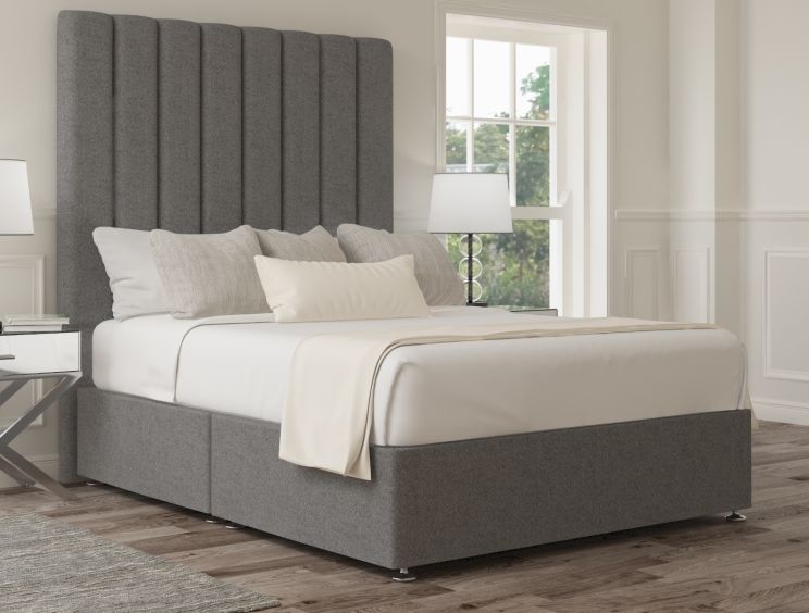 Esme Classic Non Storage Arran Pebble Double Base and Headboard