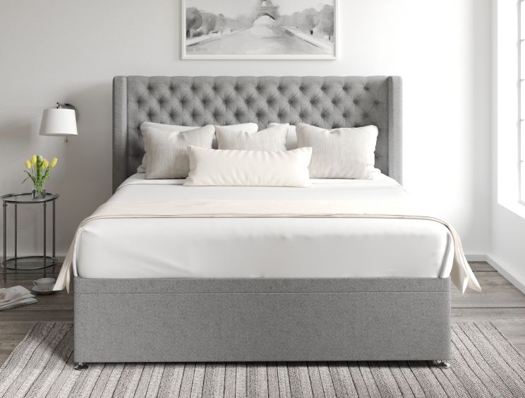 Bella Ottoman King Size Arran Pebble Headboard & Base