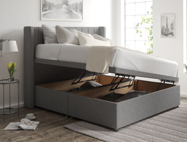 Aurelia Ottoman Double Arran Pebble Headboard & Base