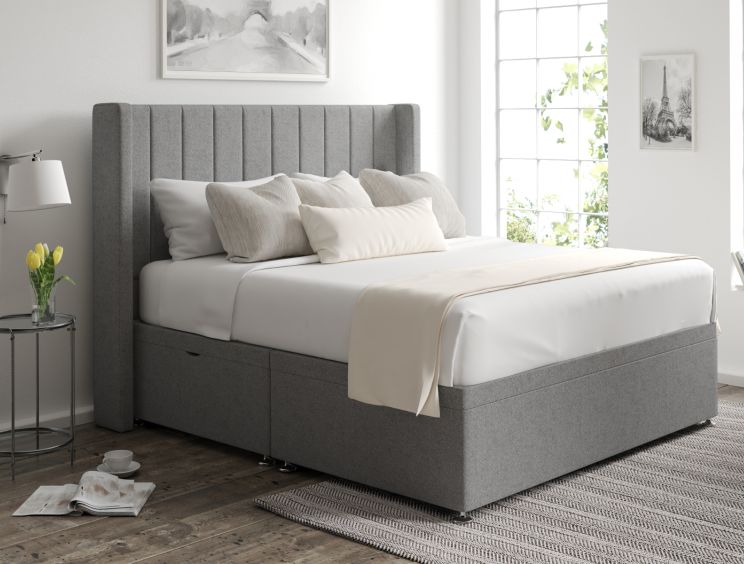 Aurelia Ottoman Super King Size Arran Pebble Headboard & Base