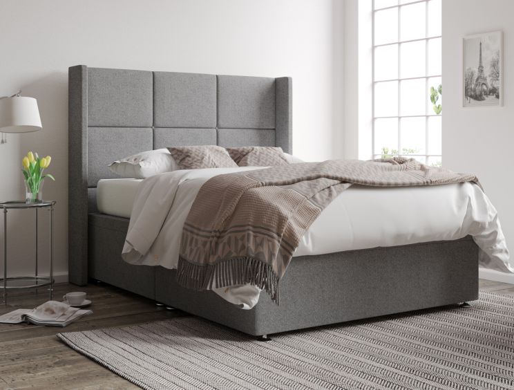 Jane Ottoman Double Arran Pebble Headboard & Base Only