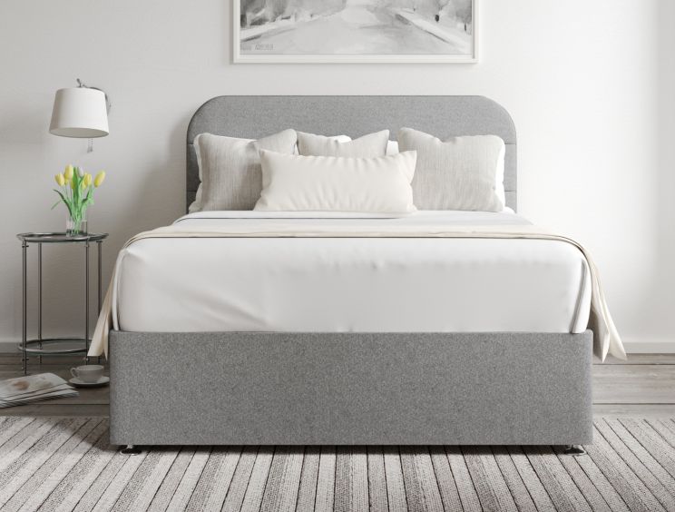 Makayla Classic Non Storage Arran Pebble Double Base and Headboard Only