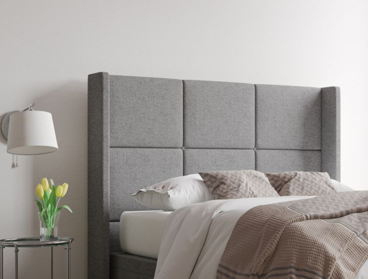 Jane Ottoman King Size Arran Pebble Headboard & Base Only
