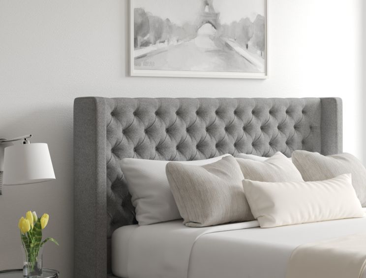 Bella Ottoman King Size Arran Pebble Headboard & Base