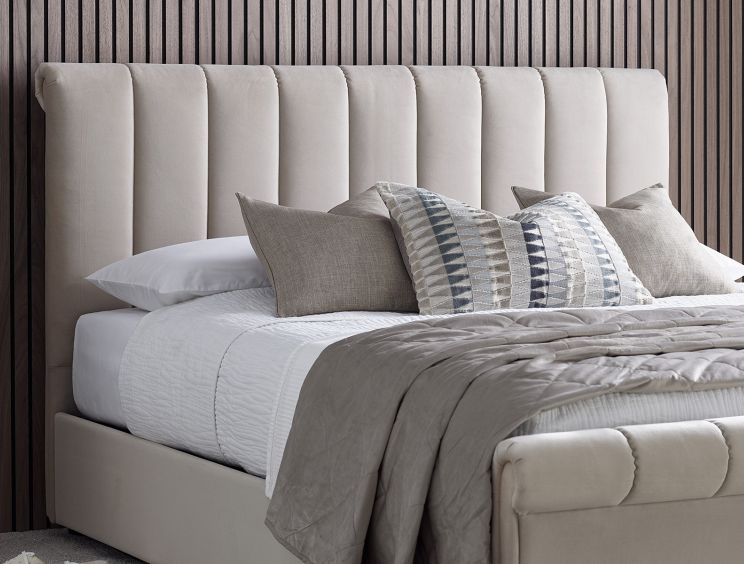 Stone colour online ottoman bed