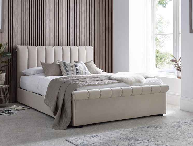 Ottoman sleigh king sales size bed