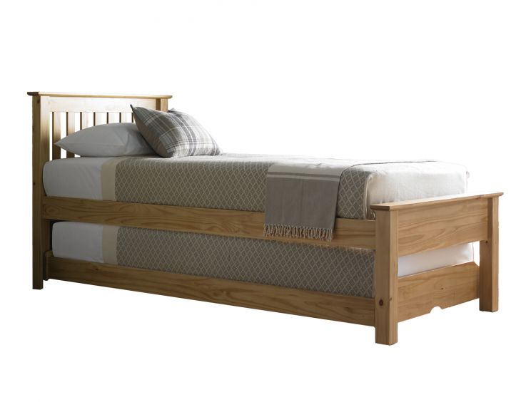 Atlantis Oak finish Wooden Single Guest Bed Including Underbed