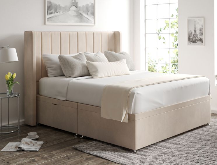 Aurelia Ottoman Double Opulence Stone Headboard & Base