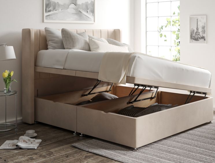Aurelia Ottoman Double Opulence Stone Headboard & Base