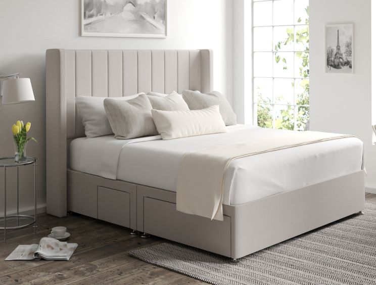 Aurelia Classic 4Drw Continental Super King Size Arran Natural Headboard & Base
