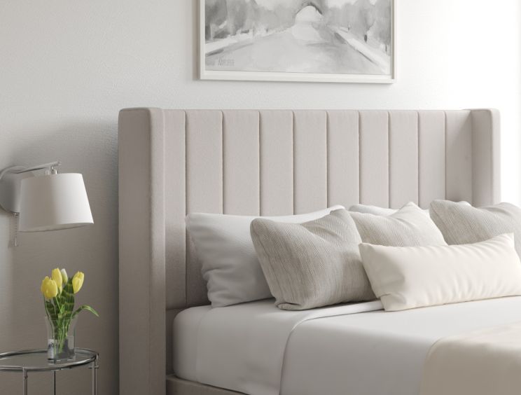 Aurelia Arran Natural Upholstered Floor Standing Double Headboard