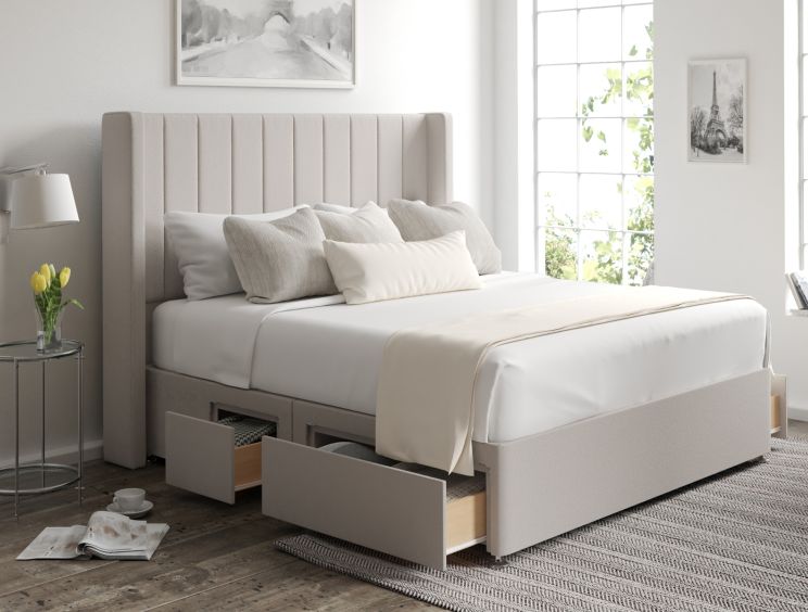 Aurelia Classic 4Drw Continental King Size Arran Natural Headboard & Base
