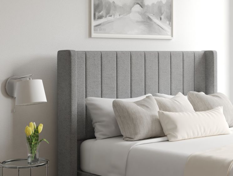Aurelia Arran Pebble Upholstered Floor Standing Super King Size Headboard
