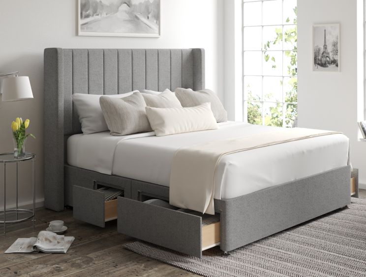 Aurelia Classic 4Drw Continental Super King Size Arran Pebble Headboard & Base