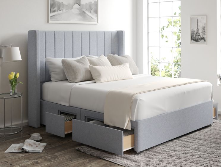 Aurelia Classic 4Drw Continental Super King Size Gouache Eau De Nil Headboard & Base