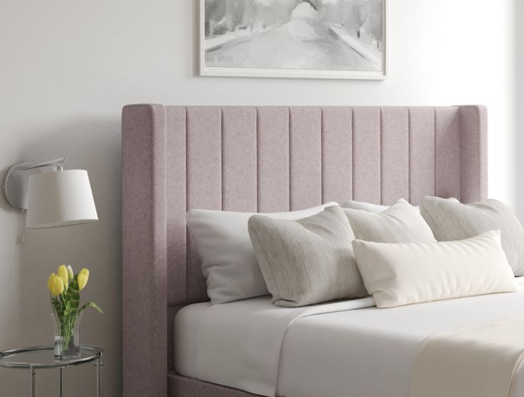 Aurelia Gouache Raspberry Upholstered Floor Standing Double Headboard