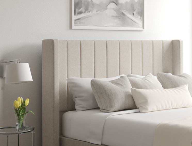 Aurelia Trebla Flax Upholstered Floor Standing Double Headboard