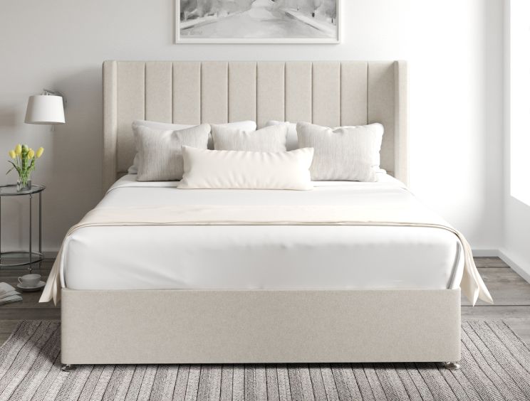 Aurelia Classic 4Drw Continental King Size Trebla Flax Headboard & Base