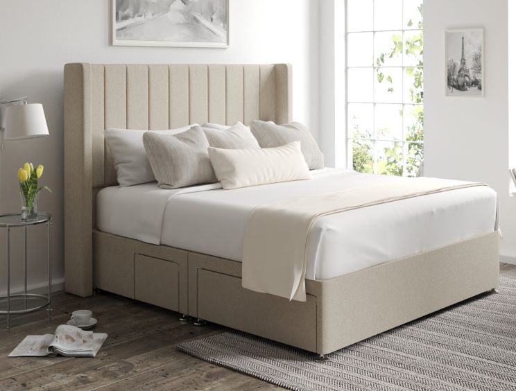 Aurelia Classic 4Drw Continental Super King Size Trebla Stone Headboard & Base
