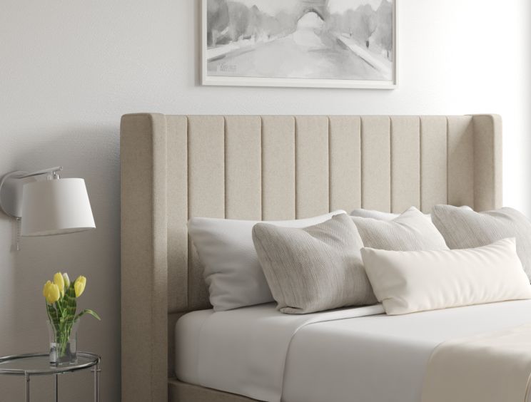 Aurelia Trebla Stone Upholstered Floor Standing Double Headboard