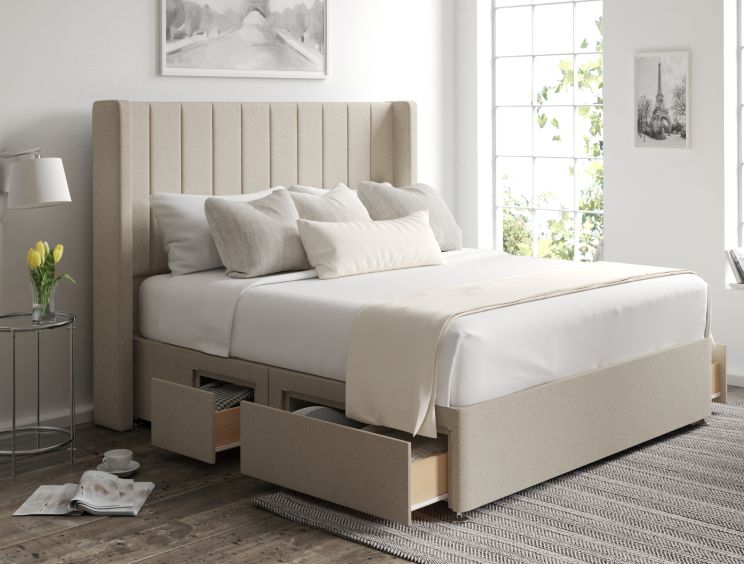 Aurelia Classic 4Drw Continental Double Trebla Stone Headboard & Base