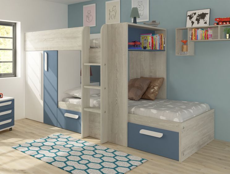 Barca Blue Bunkbed Bed Frame