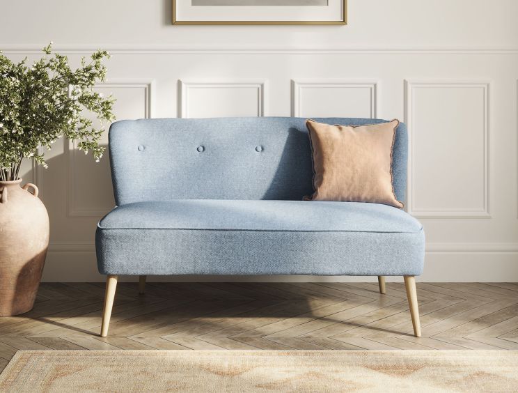 Blyth Cornflower Blue 2 Seater Upholstered Sofa