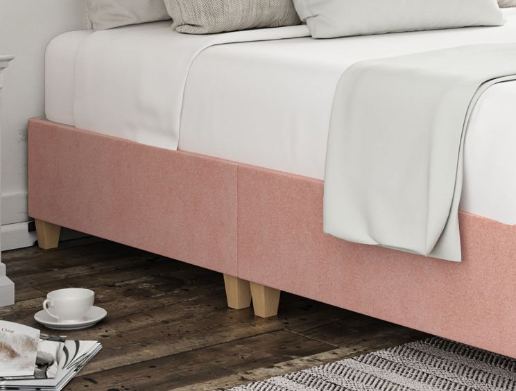 Shallow Arlington Candyfloss Upholstered Compact Double Base On Legs Only