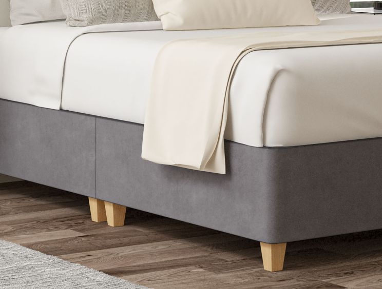 Shallow Plush Steel Upholstered Compact Double Base On Legs Only