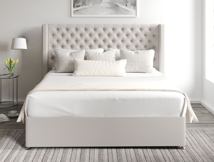 Bella Classic 4Drw Continental Super King Size Arran Natural Headboard & Base