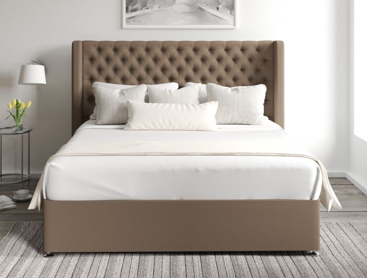 Bella Classic 4Drw Continental Super King Size Opulence Stone Headboard & Base