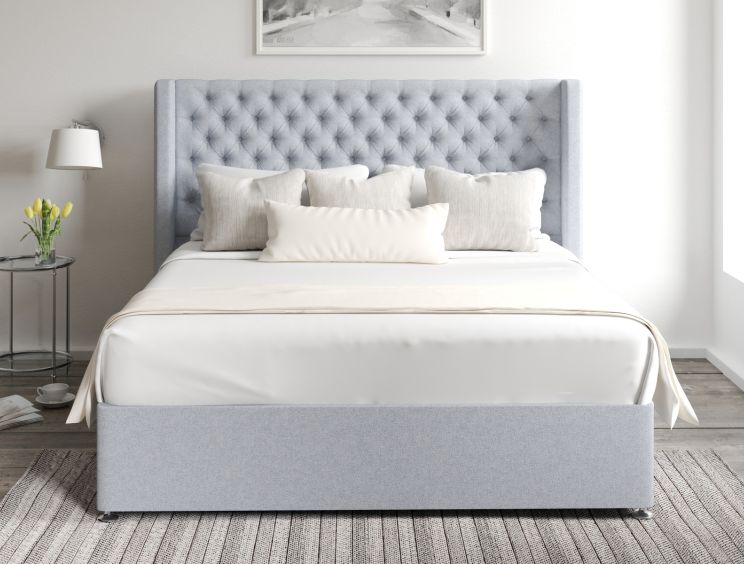Bella Classic 4Drw Continental Double Gouache Eau De Nil Headboard & Base